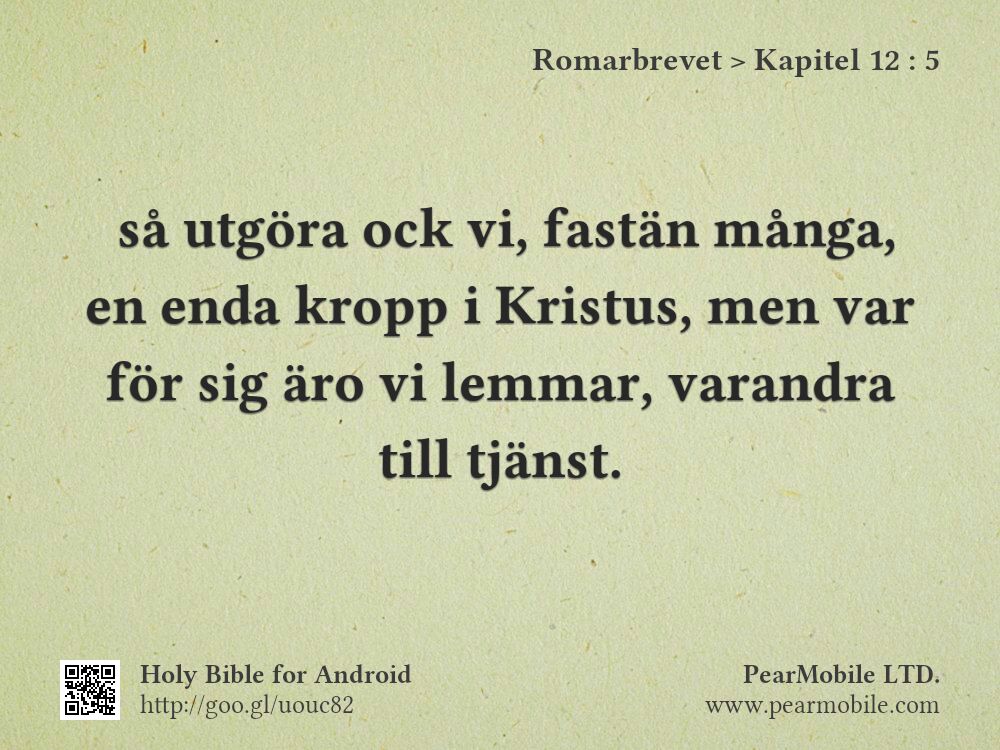 Romarbrevet, Kapitel 12:5